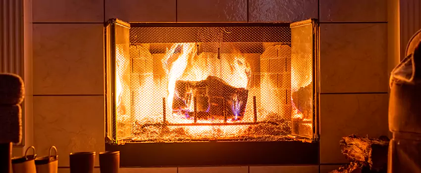 Mendota Hearth Landscape Fireplace Installation in Wayne, Michigan